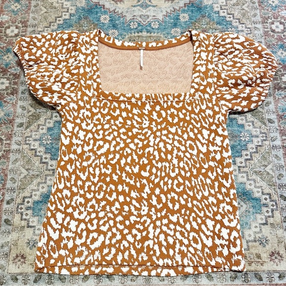 Free people• No Type Tee in Brown Size Small and Large Animal Print Boho - Picture 12 of 13
